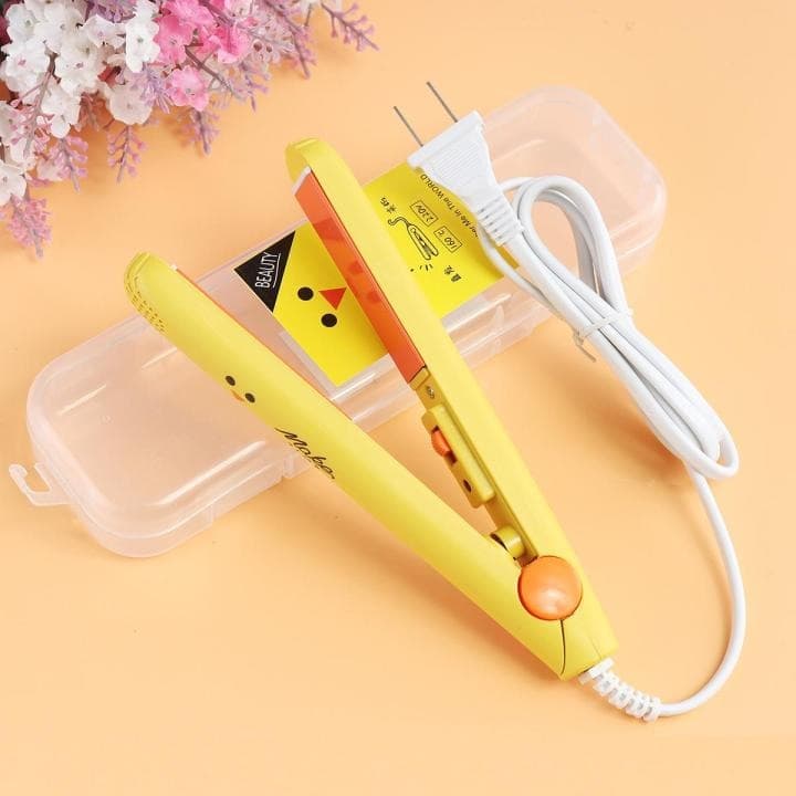 Mini Hair Straightner (Yellow)