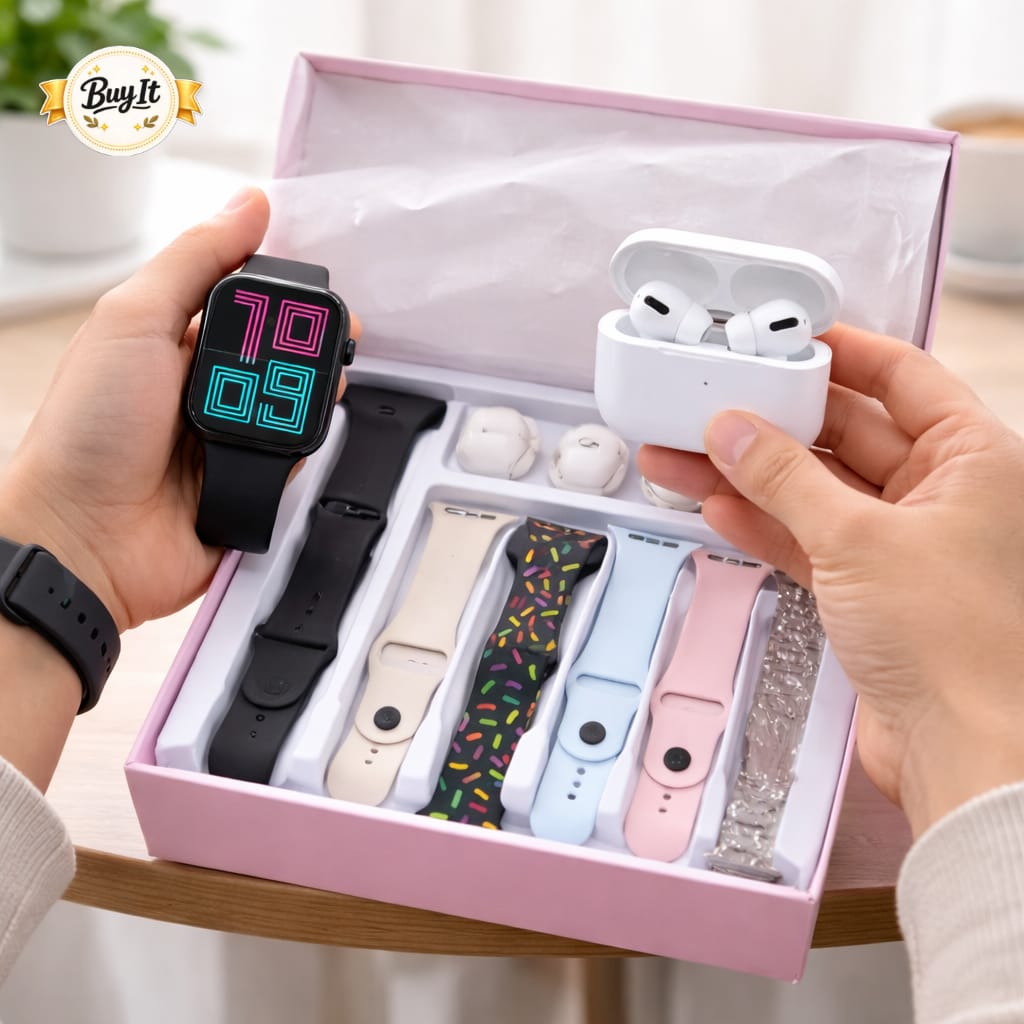 Smartwatch & Wireless Earbuds Combo Set