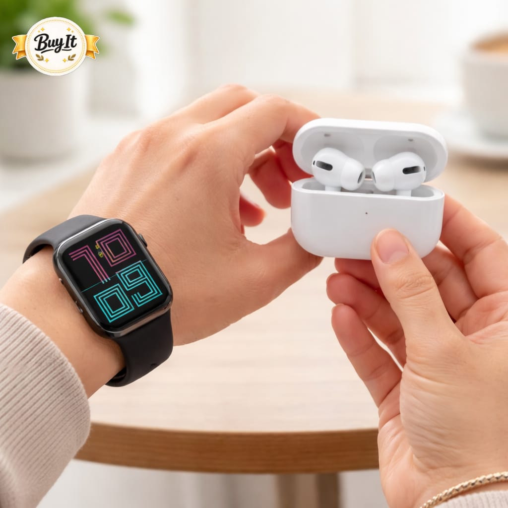 Smartwatch & Wireless Earbuds Combo Set
